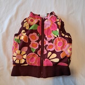 Hanna Andersson floral padded vest size 80 or 18-24 months